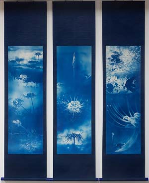 02_a triptychs of hanging scrolls of manjusak